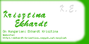 krisztina ekhardt business card